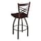 Holland Bar Stool Co 25" Swivel Counter Stool, Bronze Finish, Dark Cherry Maple Seat 82025BZDCMpl - alternate 2